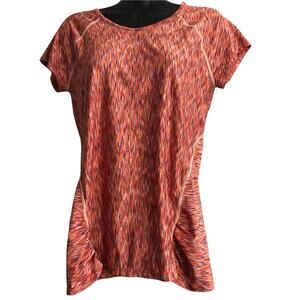 Athleta Womens Athletic Shirt Size Small Pop Spacedye Activewear Shirt Pocket